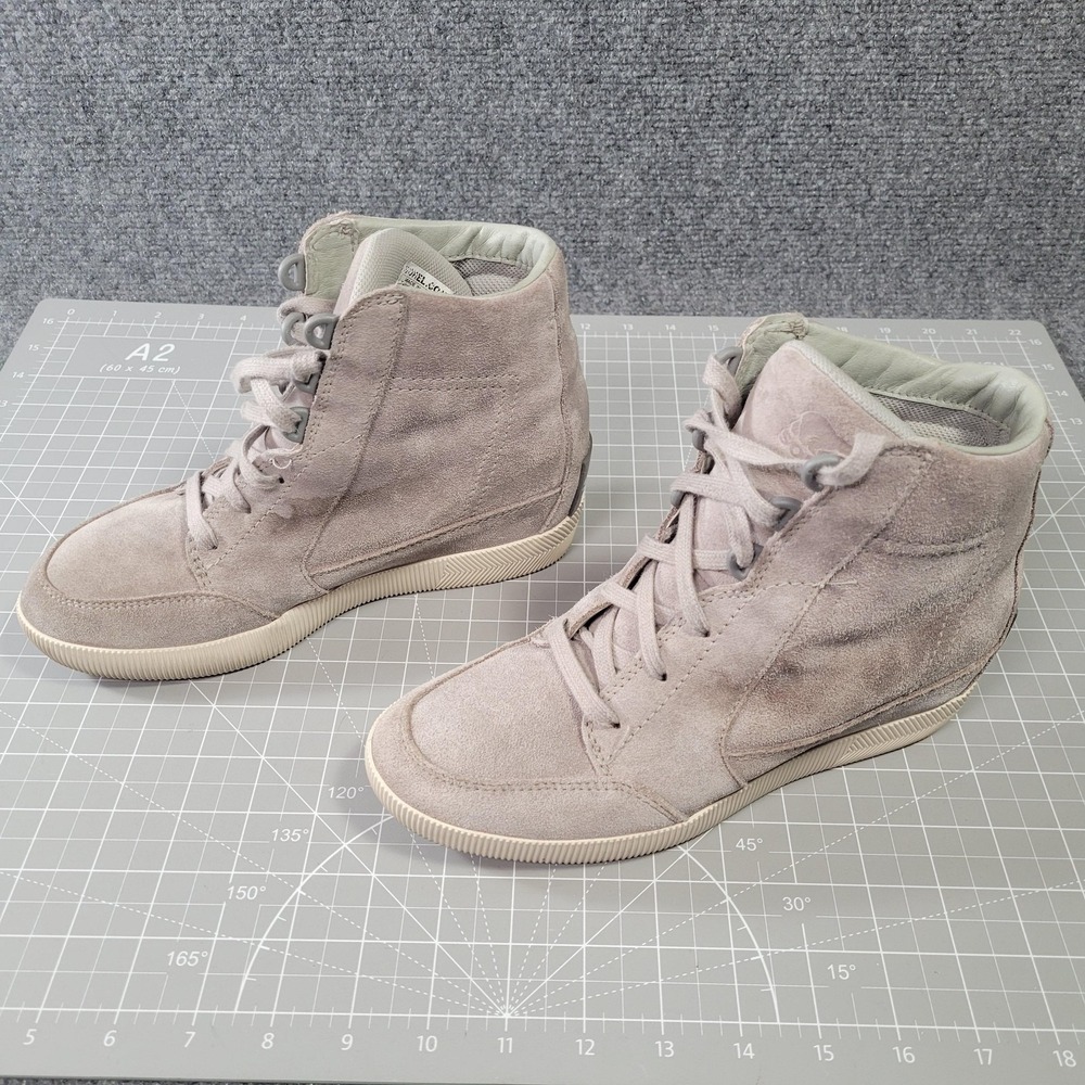 Sorel Shoes Womens Size 7 Out N' About Gray Suede Wedge High Sneakers NL4913-081